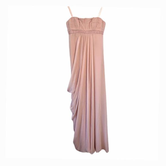 NWT BCBGMAXAZRIA Strapless Chiffon Formal Long Pink Dress | 2 - Picture 1 of 11